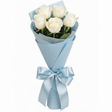 Букет 5 Белых роз Проуд #REPLACE_PRED# Ильинке Новокузнецк