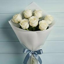 Букет 7 Белых роз Эдлесс Лав в Ильинке Новокузнецк
