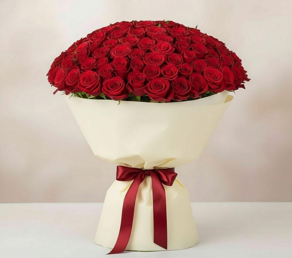 Букет 101 Красная роза Милано в Ильинке Новокузнецк