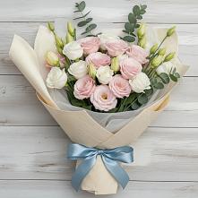 Букет цветов из:  Лизиантусы в Ильинке Новокузнецк