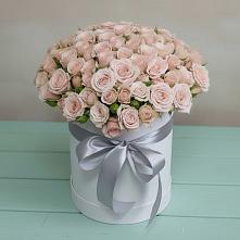 Цветочная композиция из Розы в шляпной коробке в Ильинке Новокузнецк