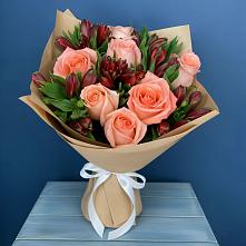 Букет цветов из:  Розы и Альстромерии в Ильинке Новокузнецк