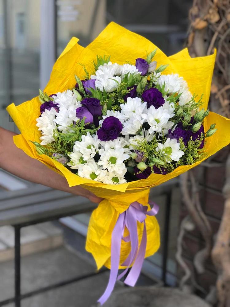 Букет цветов из: Ирисы, Хризантемы и Ромашки в Ильинке Новокузнецк