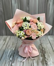 Букет цветов из:  Гвоздики, Розы и Хризантемы #REPLACE_PRED# Ильинке Новокузнецк