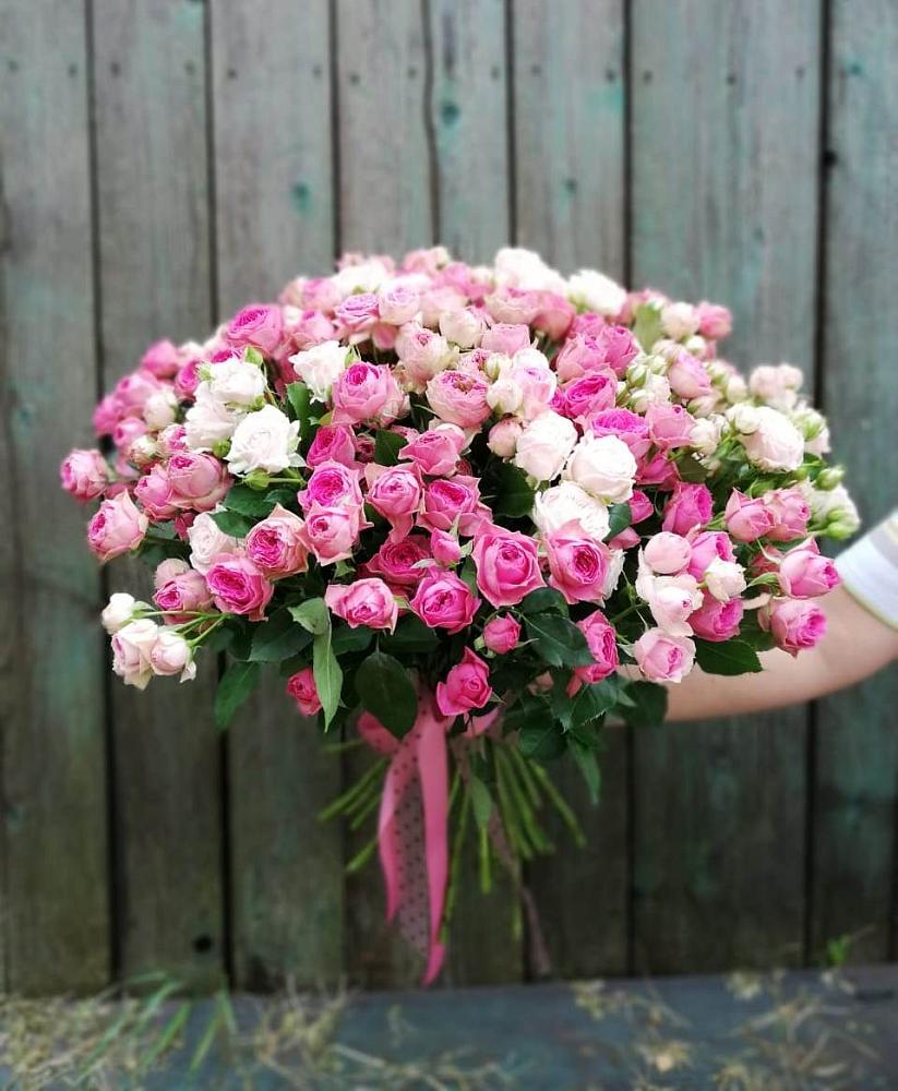 Букет Розовые кустовые розы Натали и Лав Лидия в Ильинке Новокузнецк