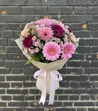 Букет цветов из:  Герберы и Хризантемы в Ильинке Новокузнецк