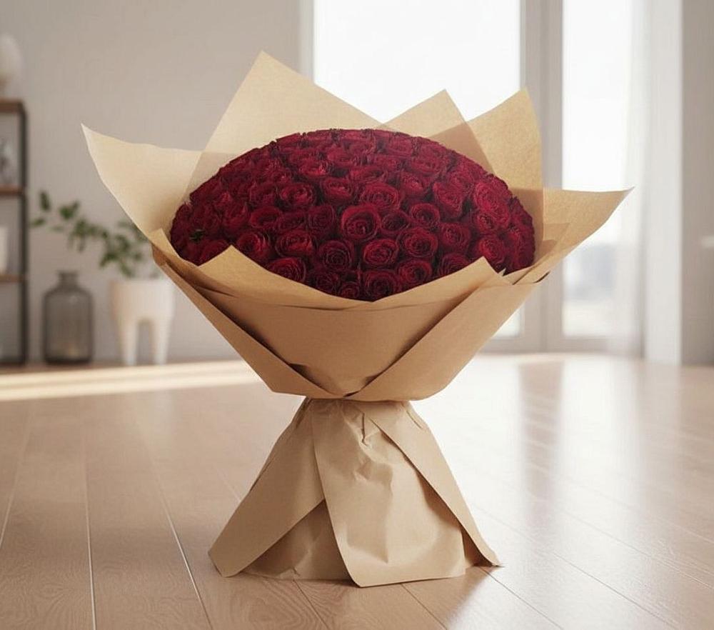Букет 101 Красная роза в Ильинке Новокузнецк