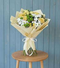 Букет цветов из:  Хризантемы и Розы в Ильинке Новокузнецк