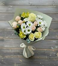 Букет цветов из:  Альстромерии, Розы и Хризантемы в Ильинке Новокузнецк